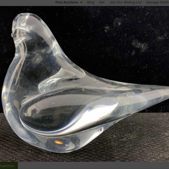FM Fare - Marcolin Ronneby Sweden - Crystal Glass Bird - Paperweight - Picture 2 of 8